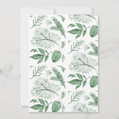 水の色の野生葉のハンターグリーン結婚ズ サンキューカード (裏面)