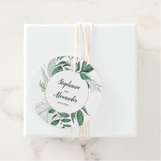 水の色の野生葉のハンターグリーン結婚ズ フェイバータグ