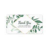 水の色の野生葉のハンターグリーン結婚ズ ラベル (正面)