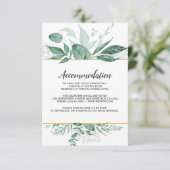 水の色の野生葉のハンターグリーン結婚ズ 招待状 (スタンド正面)