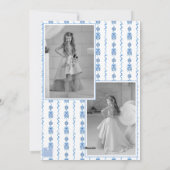 水の色の陳腐なオーナメントガーランドクリスマス シーズンカード (裏面)