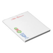 水の色の陳腐なクリスマスボウトピアリー ノートパッド (アングル)