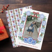 水の色の陳腐なプレートガーランドクリスマス