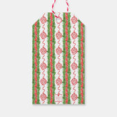 水の色の陳腐なリースモノグラムクリスマス ギフトタグ (裏面)