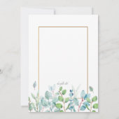 水の色の離れ宗教招待状 招待状 (裏面)