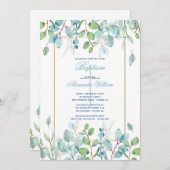 水の色の離れ宗教招待状 招待状 (正面/裏面)