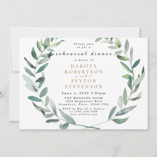 水の色の離れ06リハーサルディナー招待状 招待状 (正面)