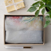 水の色の雪の夜のランプFirバウブルクリスマス 薄葉紙 (ギフト)