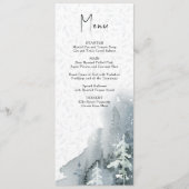 水の色の雪の森ほこりっぽいブルーウィンターウェディングM メニュー (正面)