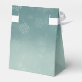 水の色の雪の結晶ベビーシャワーありがとう フェイバーボックス (裏面サイド)