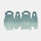 水の色の雪の結晶ベビーシャワーありがとう フェイバーボックス (折り畳みなし)