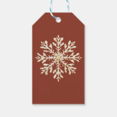 水の色の雪片テラコッタパグドッグクリスマス ギフトタグ (裏面)