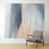 水の色の雲の霧の山の風景 タペストリー (インサイチュ(横))