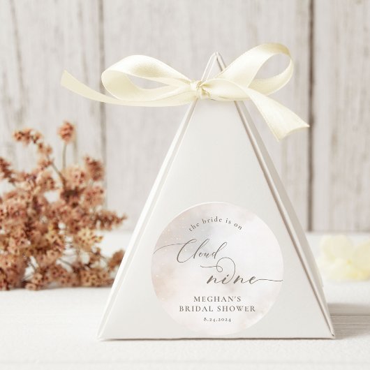 水の色の雲9のブライダルシャワーの好意 ラウンドシール