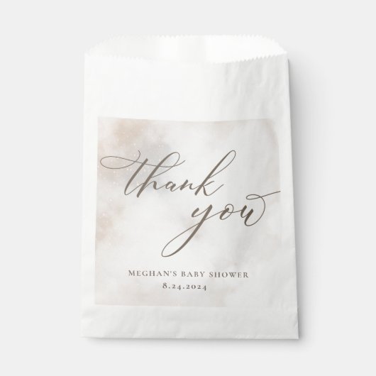 水の色の雲9ベビーシャワー フェイバーバッグ (正面)