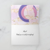 水の色の雲、あなたの言葉。ありがとうございます。 カード (内部)