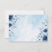 水の色の青その男の子ありがとう赤ちゃんシャワー サンキューカード (裏面)