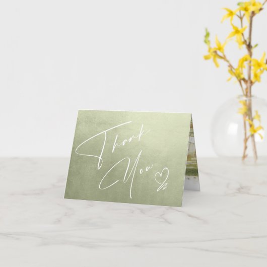 水の色の風景ありがとうセージ緑ID786 カード (黄色い花)