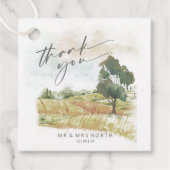 水の色の風景ありがとうセージ緑ID786 フェイバータグ (正面)