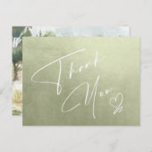 水の色の風景ありがとうセージ緑ID786 案内ポストカード (正面/裏面)