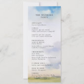 水の色の風景の夢のような雲の結婚式プログラム 招待状 (裏面)