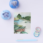 水の色の風景,ベトナム, Tam Cocポスターピード チラシ (シングル)