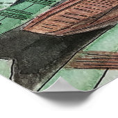 水の色の風景,ベトナム, Tam Cocポスターフライ ポスター (角)