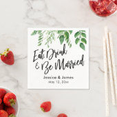 水の色の食べ緑草、飲み物と結婚したbe スタンダードカクテルナプキン (インサイチュ)