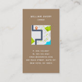 水の色の食品ロゴレストランマップ 名刺 (裏面)