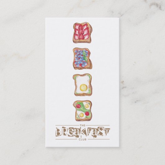 水の色の食品ロゴレストランマップ 名刺 (正面)