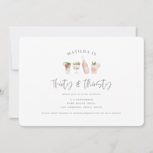 水の色の飲み絵を描物30と渇いた 案内状 (正面)