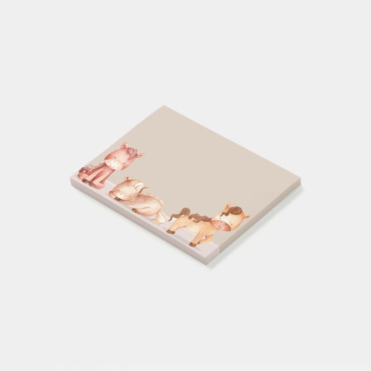 水の色の馬の漫画スケッチかわいい芸術 ポストイット (アングル)