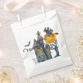 水の色の魔女と不気味なハウスハロウィーン フェイバーバッグ (クリップ留めされた状態)