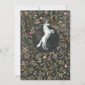 水の色の魔法のおとぎ話ユニコーン赤ちゃんシャワー 招待状 (裏面)