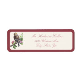 水の色の鳥の枝 ラベル