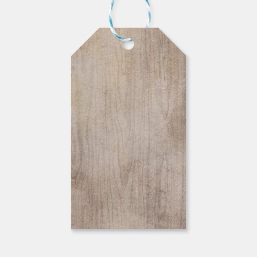 水の色の鹿の〔雄ジカの〕枝角ボヘミアン結婚の感謝の気持ち ギフトタグ (裏面)