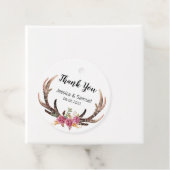 水の色の鹿の〔雄ジカの〕枝角ボヘミアン結婚の感謝の気持ち フェイバータグ (インサイチュ)