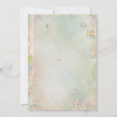 水の色の黄色のベビー供給ベビーシャワー 招待状 (裏面)