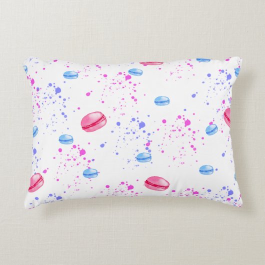 水の色の（ばちゃばちゃ）跳ねる アクセントクッション (正面)