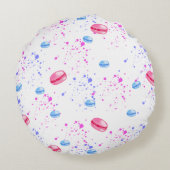 水の色の(ばちゃばちゃ)跳ねる ラウンドクッション (裏面)