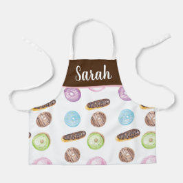 水の色のeclairsドーナツおもしろいWhimiscal Sweet エプロン