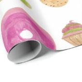 水の色のeclairsドーナツおもしろいWhimiscal Sweet ラッピングペーパー (ロールコーナー)