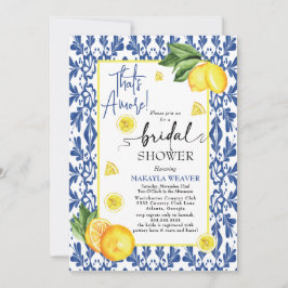 水の色はアモーレモンレモンブライダルシャワー 招待状