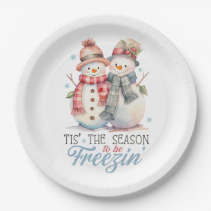 水の色はフリージンにシーズン ペーパープレート