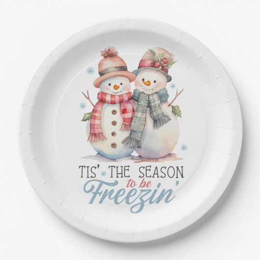 水の色はフリージンにシーズン ペーパープレート (正面)