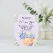 水の色は忘れ私ではない花の友人の引用文 ポストカード (スタンド正面)