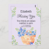 水の色は忘れ私ではない花の友人の引用文 ポストカード (正面/裏面)