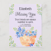 水の色は忘れ私ではない花の友人の引用文 ポストカード (正面)