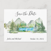 水の色は日付の山の森林川を保存 案内ポストカード (正面)