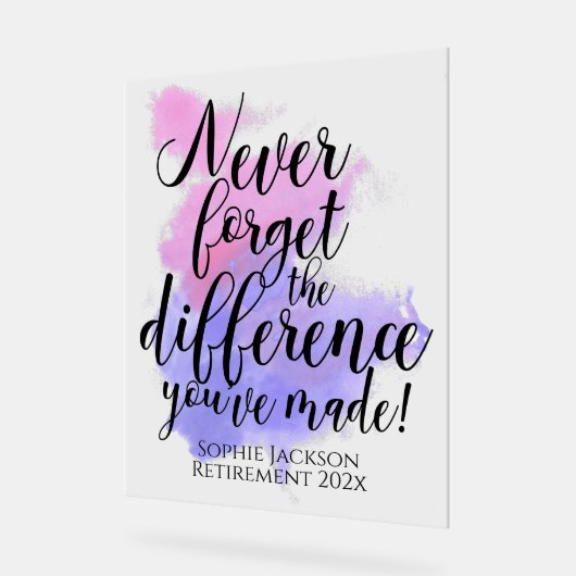 水の色は決忘れして差の退職 アクリルサイン (傾斜)